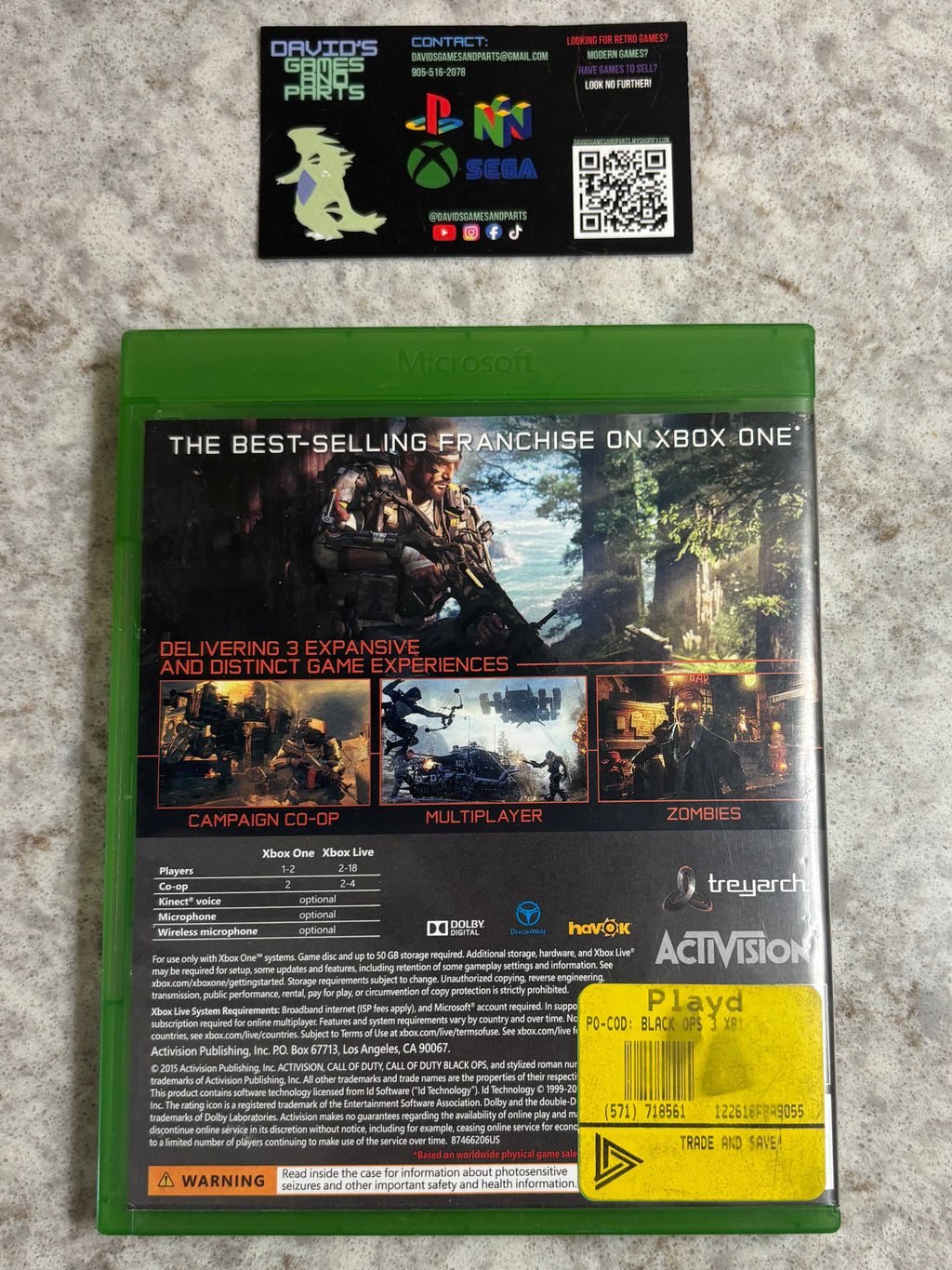 Black Ops III Case Only [Xbox One]