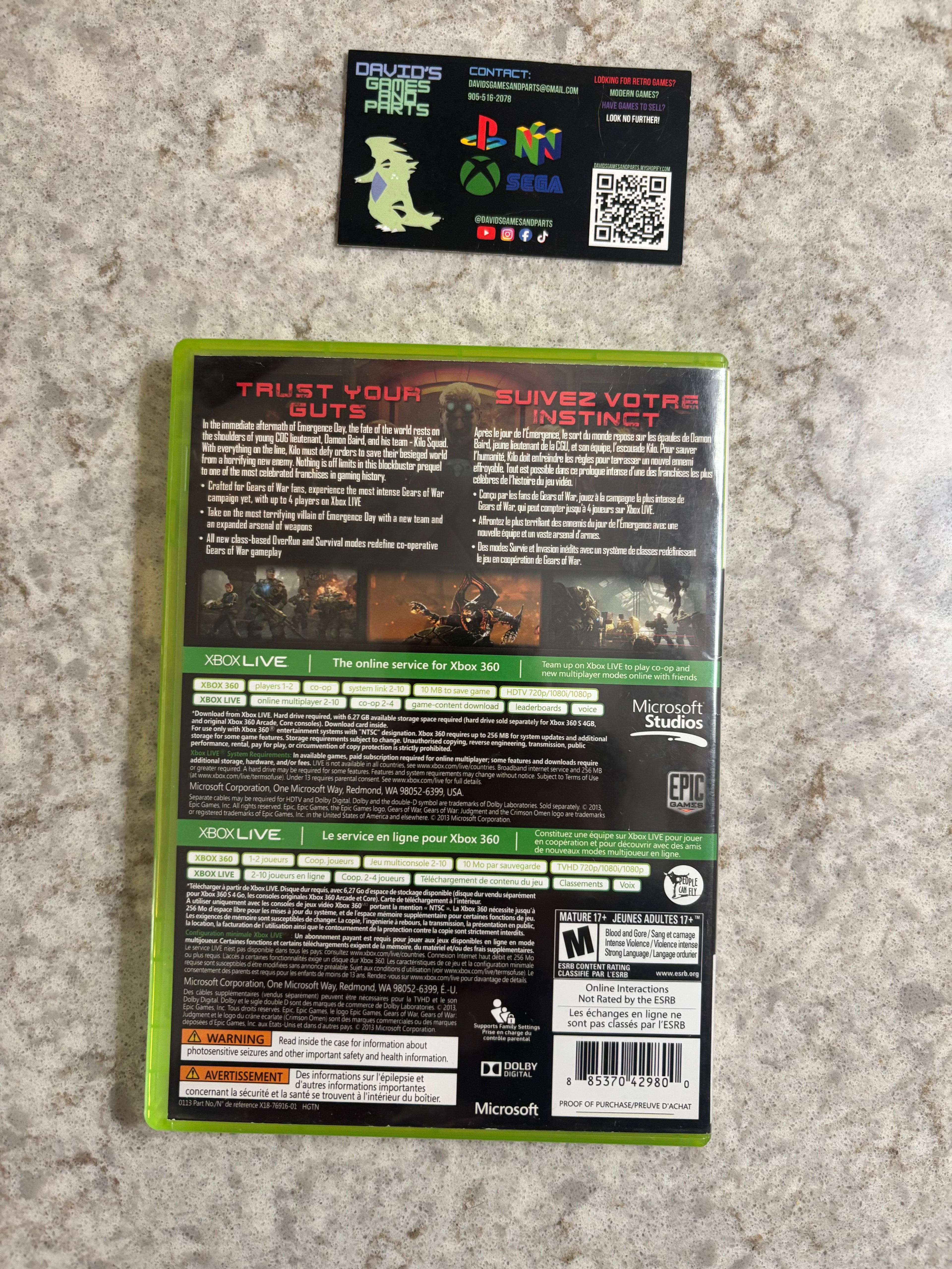 Gears of War Judgement [Xbox 360]