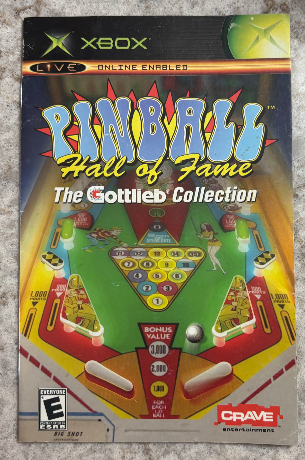 Pinball Hall Of Fame: The Gottlieb Collection Manual [Xbox]