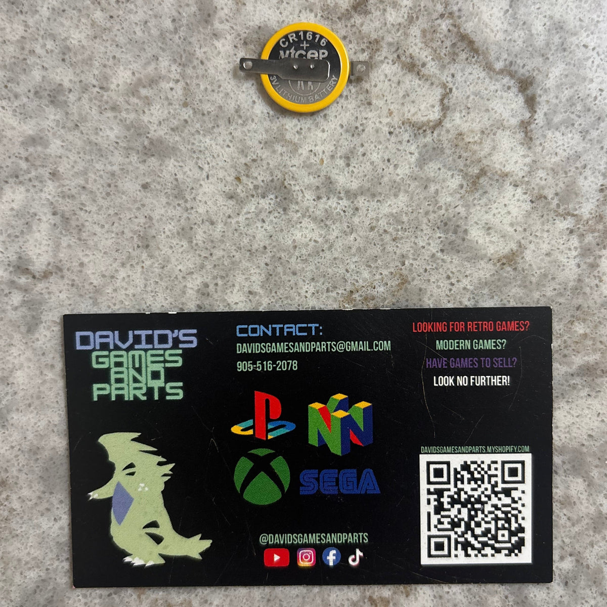 Game Boy Cartridge Battery